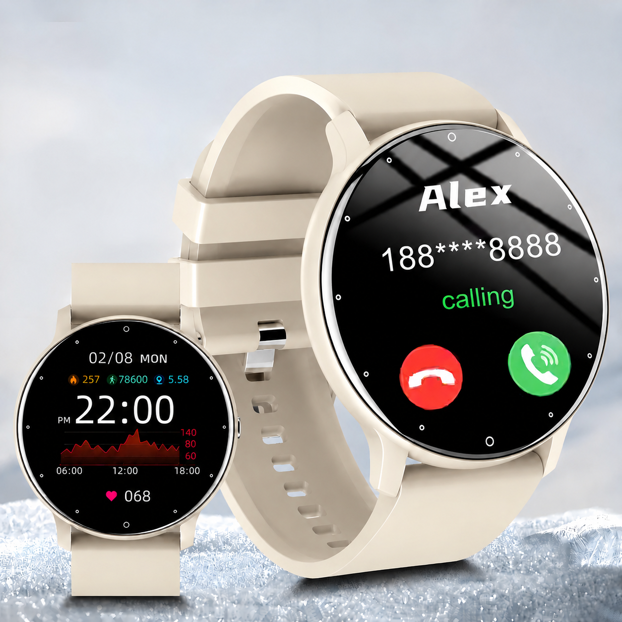 Smartwatch Iphone Watches For Women - Multifunctional Full-touchscreen Smartwatch, Wireless Calling, DIY