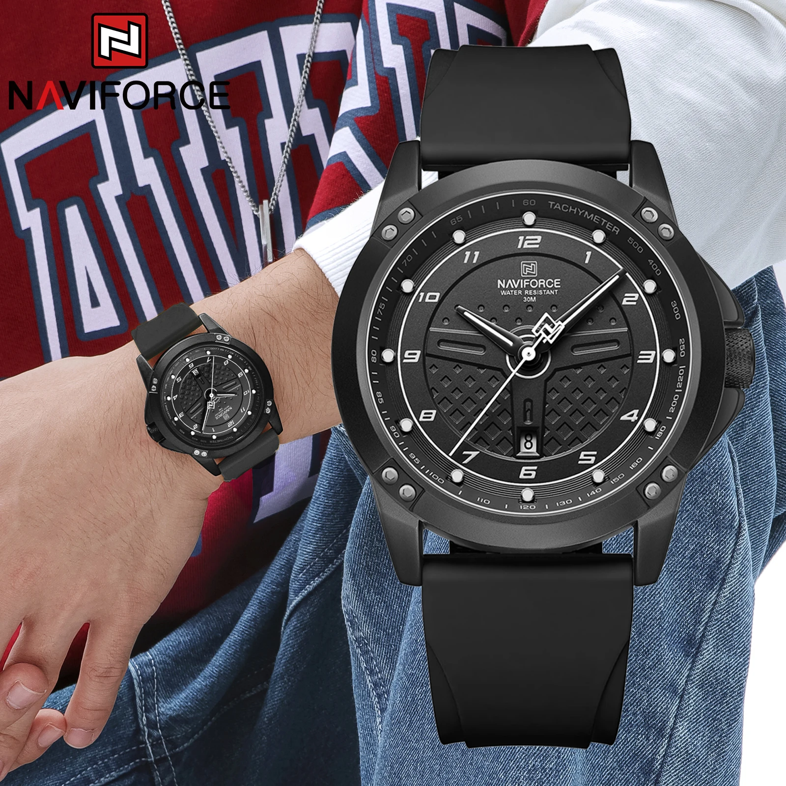 Smartwatch Army Watches For Men - NAVIFORCE 8031 Men Wristwatch Top Brand