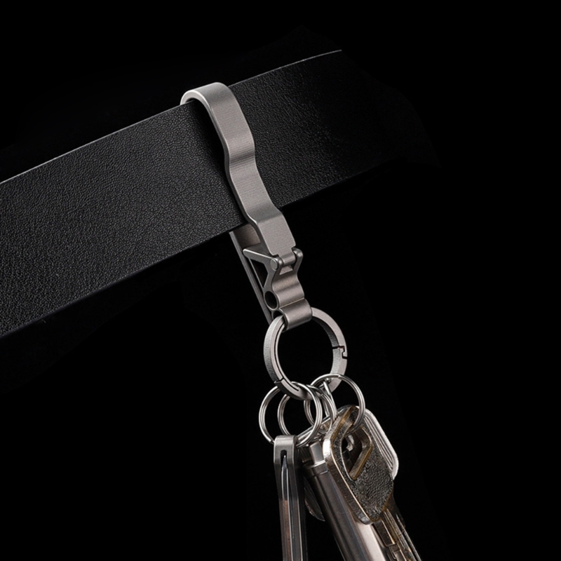 Tritium Gas Tube - Titanium Alloy Belt Loop Keychain Clip