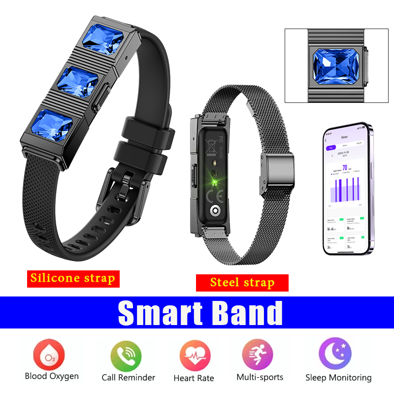 Couple Watches Smartwatch - Smart Screenless Bracelet Heart Rate Blood