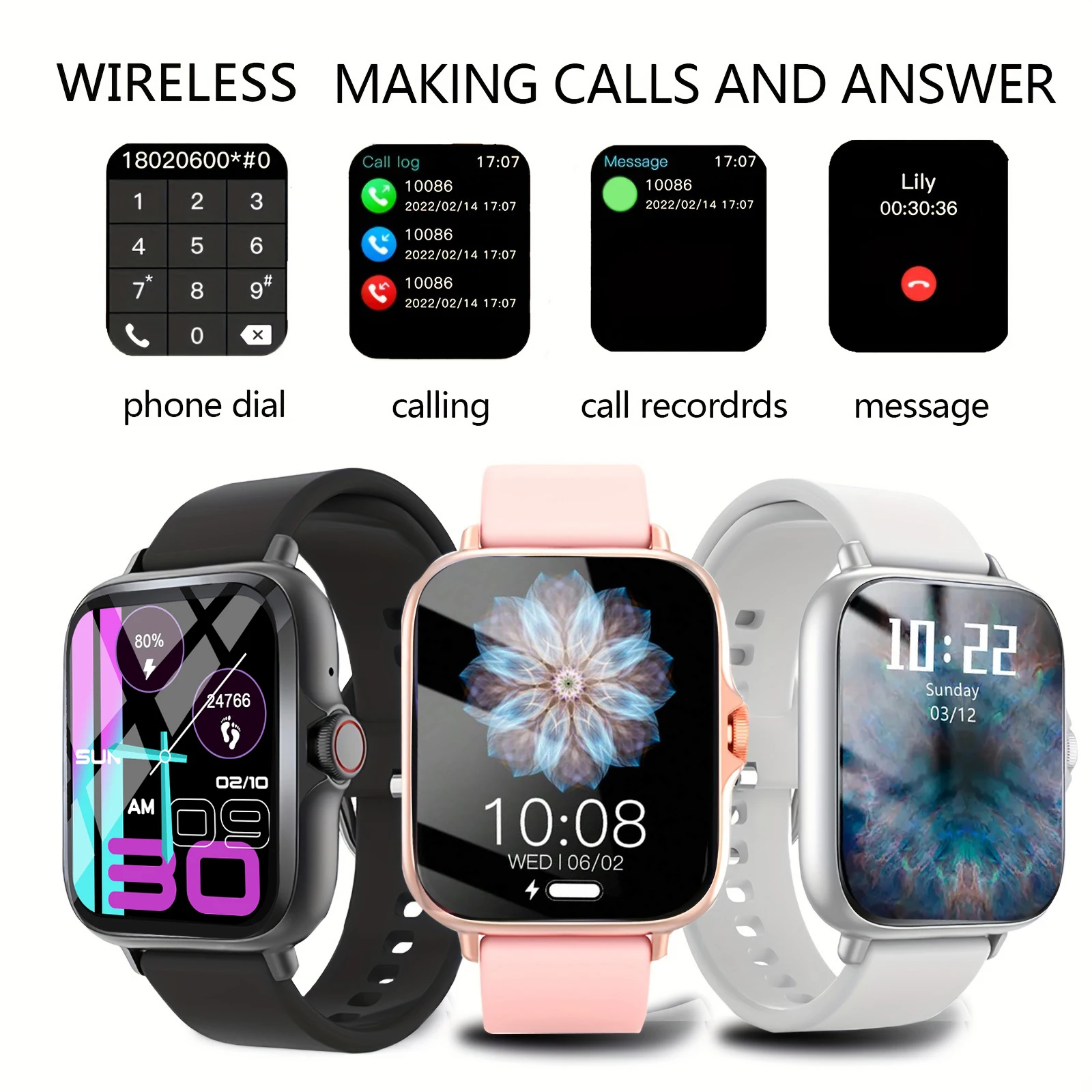 Smart watch, wireless calling  - Smartwatch Iphone Watches For Women recension och pris