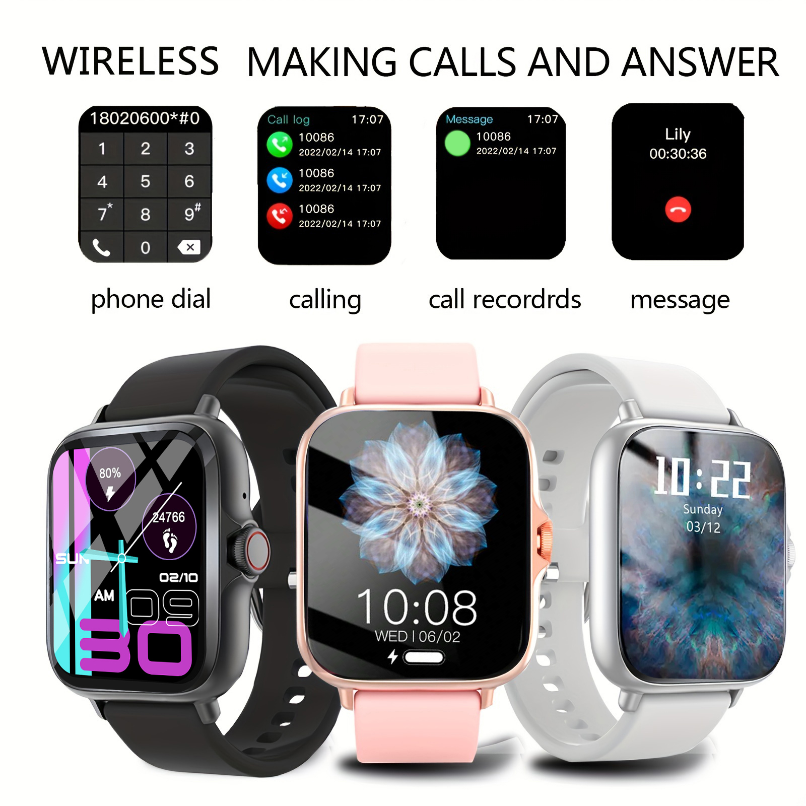Smart watch, wireless calling  - Smartwatch Iphone Watches For Women recension och pris