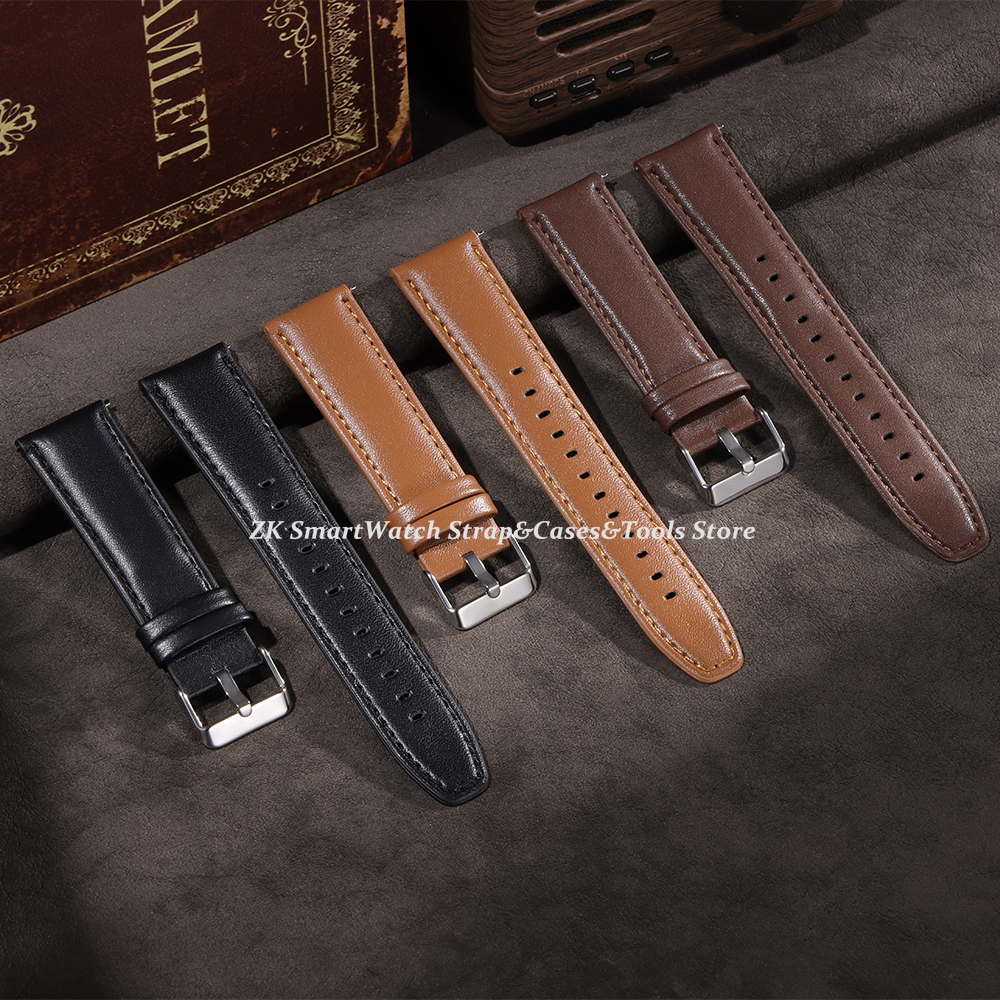 Leather Watch Band 22mm for Om - Smartwatch Vintage Watches For Women recension och pris