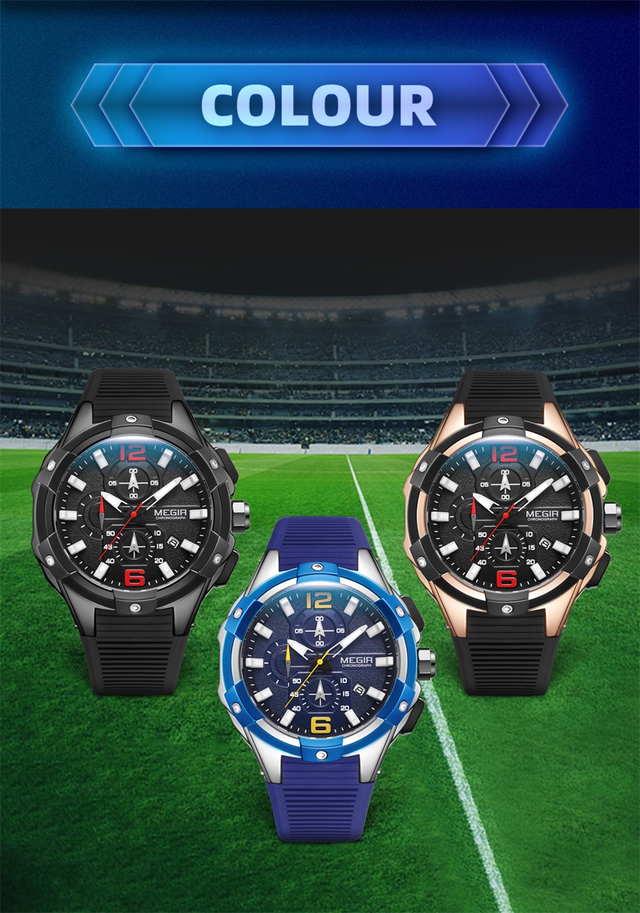 MEIGR Men's Sports Chronograph - Smartwatch Army Watches For Men recension och pris