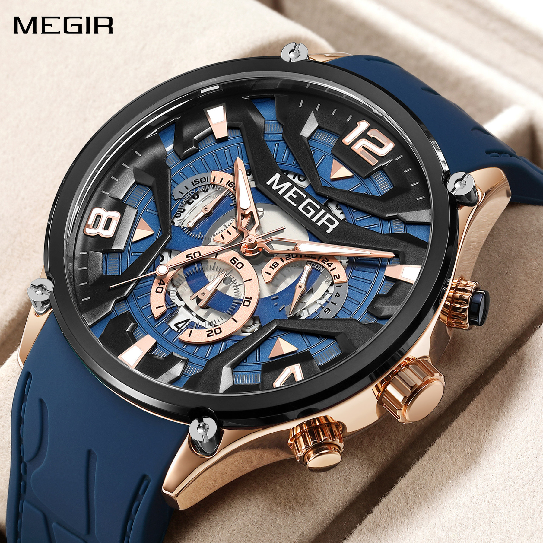 MEGIR Men's Sports Chronograph - Smartwatch Army Watches For Men recension och pris