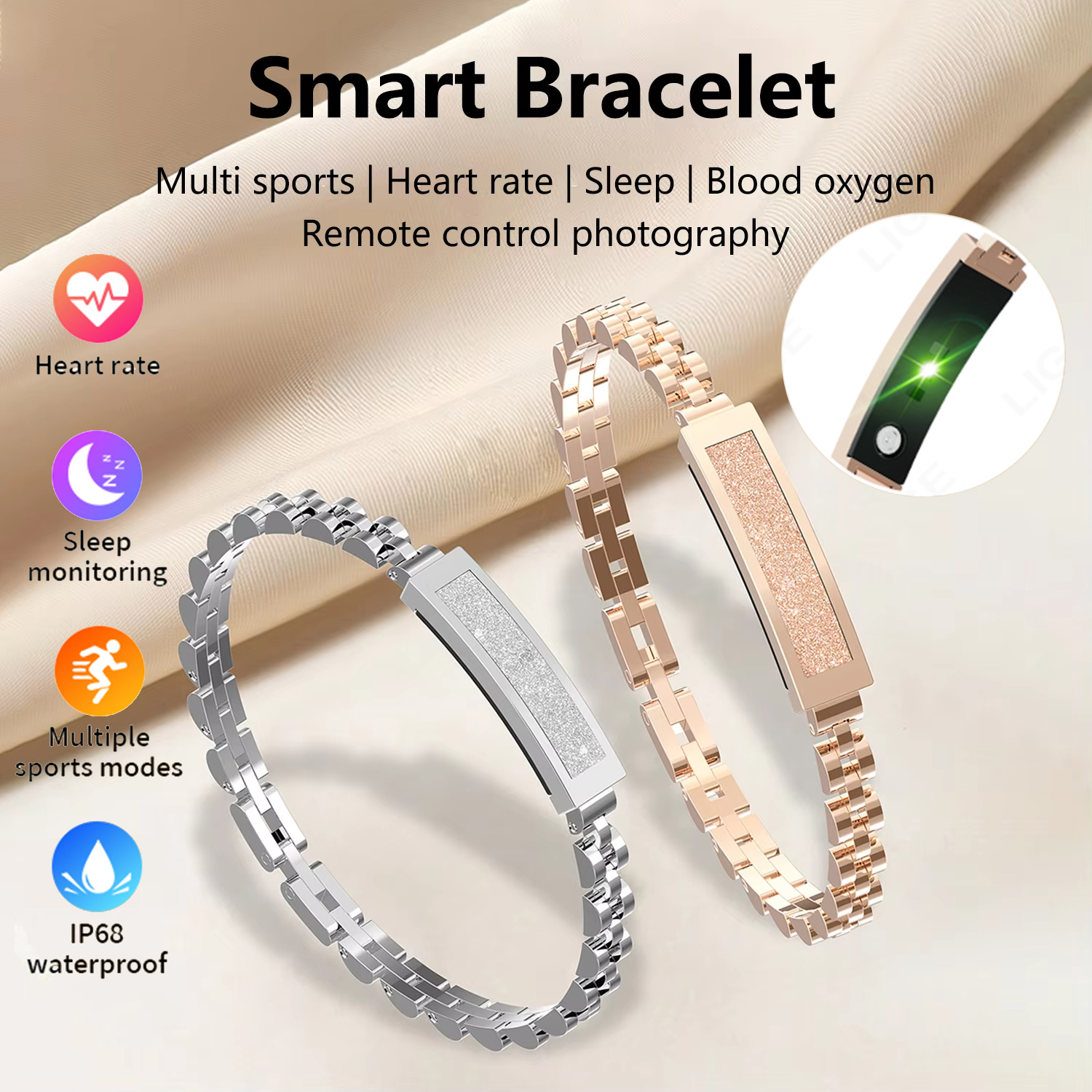 Fashion Couple Chain Smart Bra - Couple Watches Smartwatch recension och pris