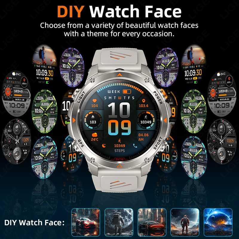 LIGE Rugged GPS Track Smart Wa - Smartwatch Watches For Men recension och pris