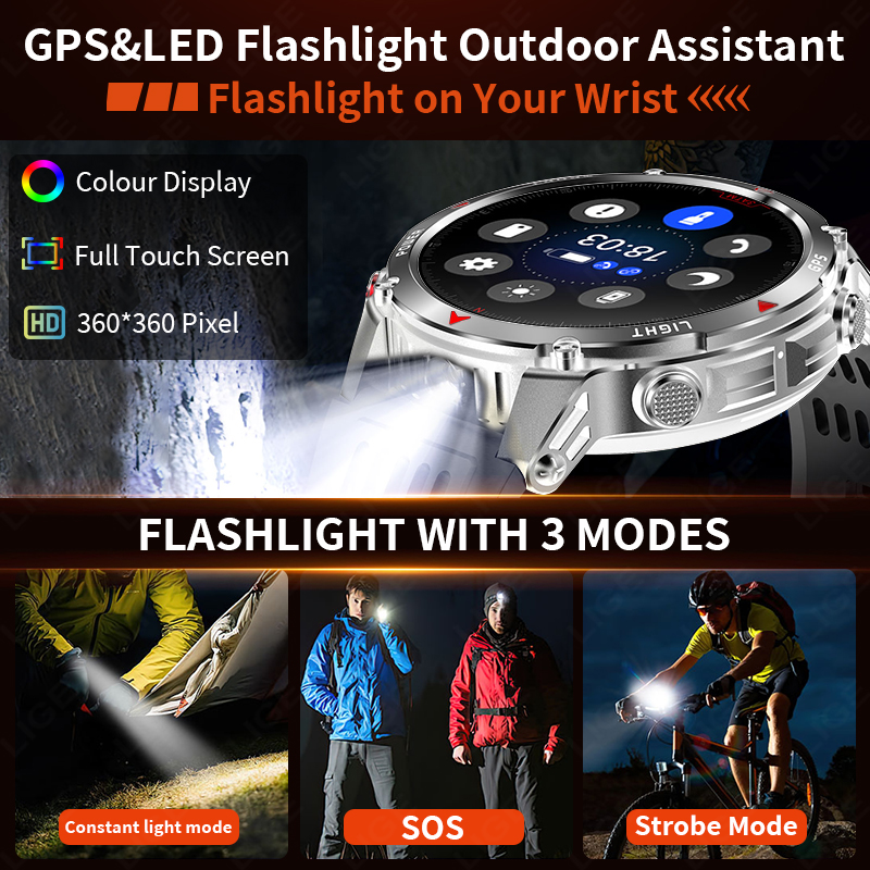 LIGE Rugged GPS Track Smart Wa - Smartwatch Watches For Men recension och pris