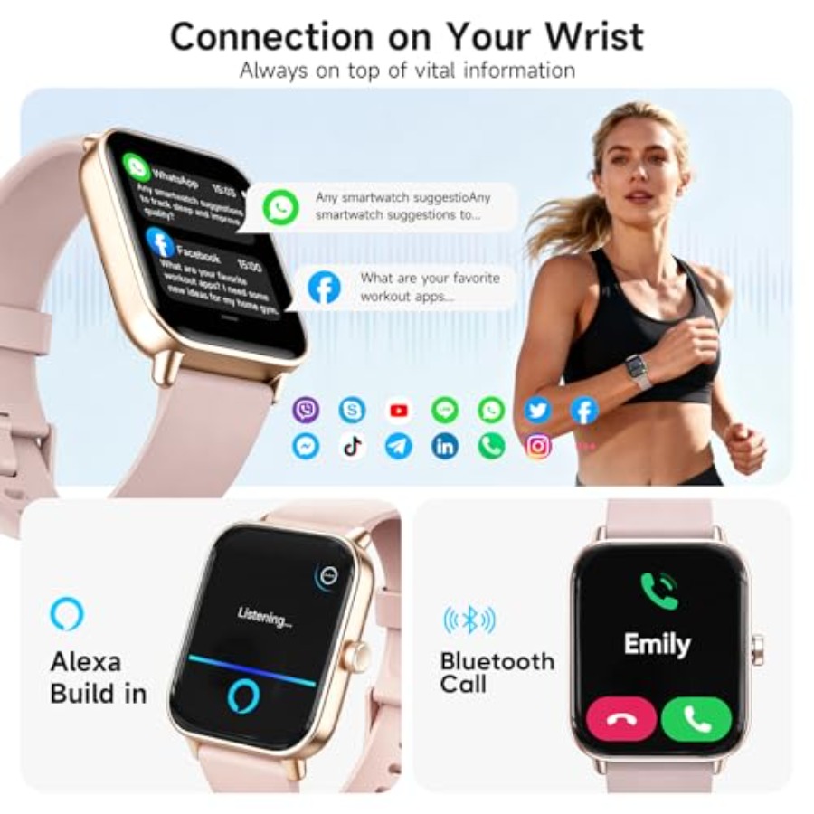 Smart Watch for Women, 1.85 in - Smartwatch Iphone Watches For Women recension och pris