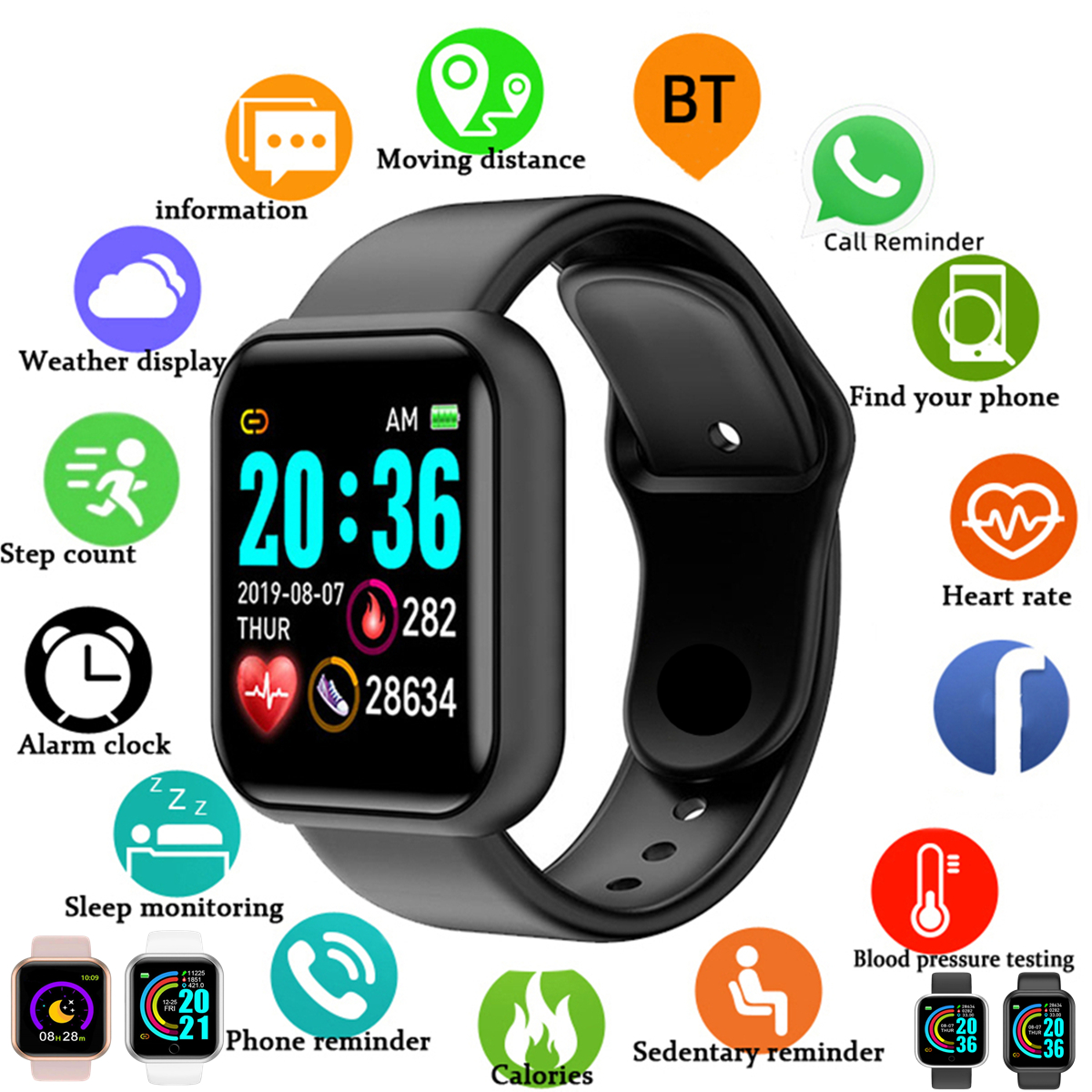 Smart Watch Women Men Music Co - Watch Smart Y68 recension och pris