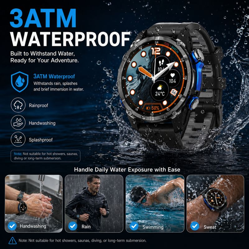 2026 New Army grade TANK GPS O - Smartwatch Army Watches For Men recension och pris