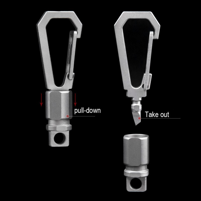 1pc Titanium Alloy Keychain ED - Tritium Gas Tube recension och pris
